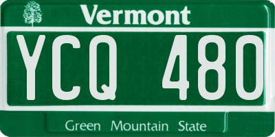 VT license plate YCQ480