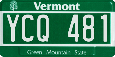 VT license plate YCQ481