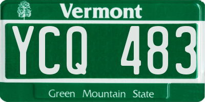 VT license plate YCQ483