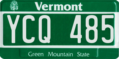 VT license plate YCQ485