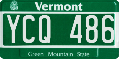 VT license plate YCQ486