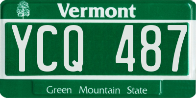 VT license plate YCQ487