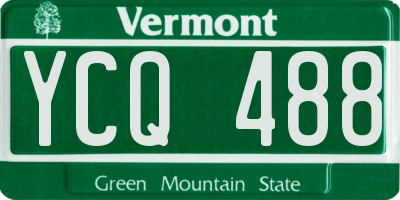 VT license plate YCQ488