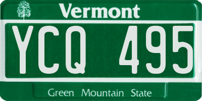 VT license plate YCQ495