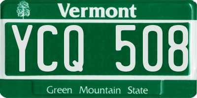 VT license plate YCQ508