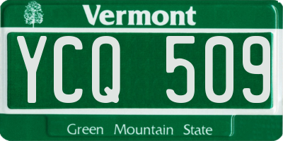 VT license plate YCQ509