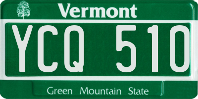 VT license plate YCQ510
