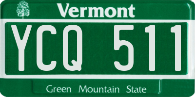 VT license plate YCQ511