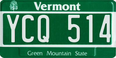 VT license plate YCQ514