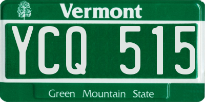 VT license plate YCQ515