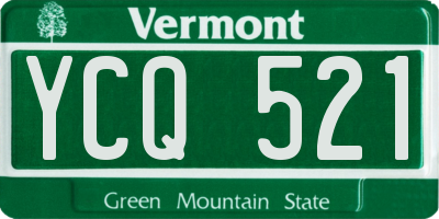 VT license plate YCQ521