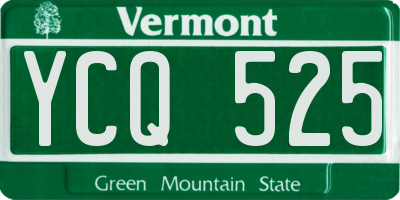 VT license plate YCQ525