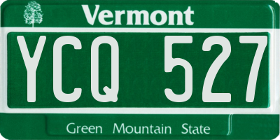VT license plate YCQ527
