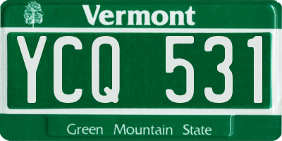 VT license plate YCQ531