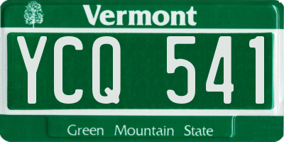 VT license plate YCQ541