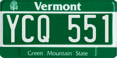 VT license plate YCQ551