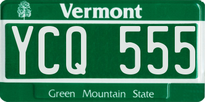 VT license plate YCQ555