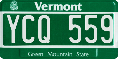 VT license plate YCQ559