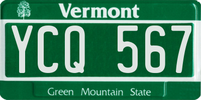 VT license plate YCQ567