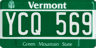 VT license plate YCQ569