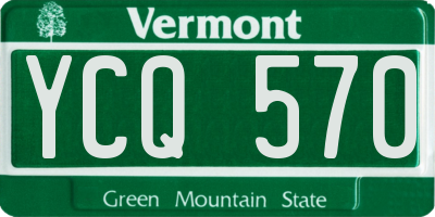 VT license plate YCQ570