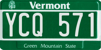 VT license plate YCQ571