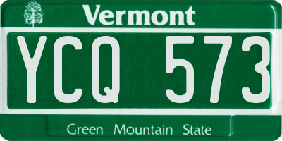 VT license plate YCQ573