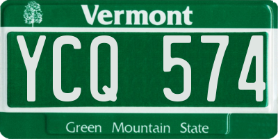 VT license plate YCQ574