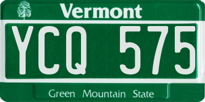VT license plate YCQ575