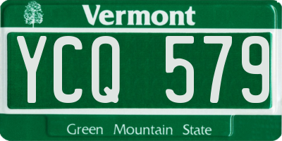 VT license plate YCQ579