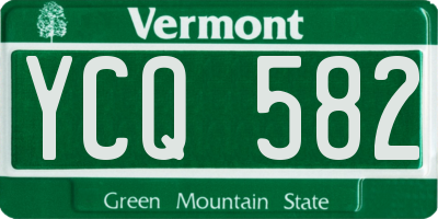 VT license plate YCQ582