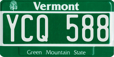 VT license plate YCQ588