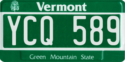 VT license plate YCQ589
