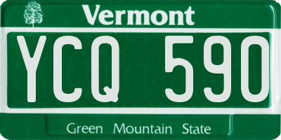 VT license plate YCQ590
