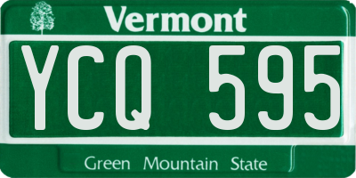 VT license plate YCQ595