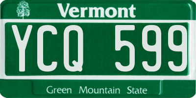 VT license plate YCQ599
