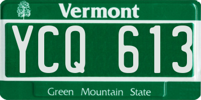 VT license plate YCQ613