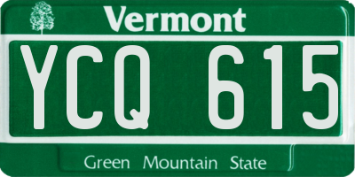VT license plate YCQ615