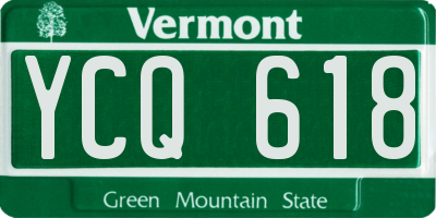 VT license plate YCQ618