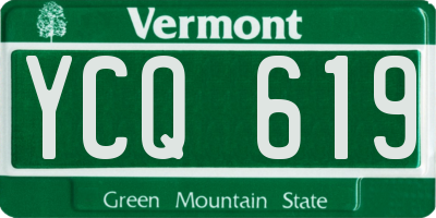 VT license plate YCQ619