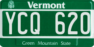 VT license plate YCQ620