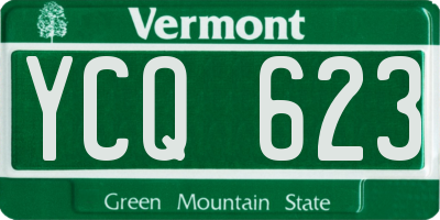 VT license plate YCQ623