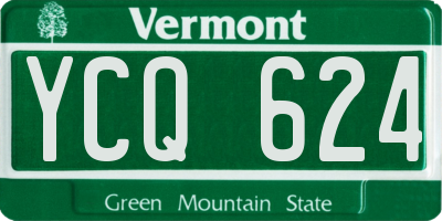 VT license plate YCQ624
