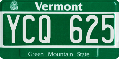 VT license plate YCQ625