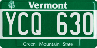 VT license plate YCQ630