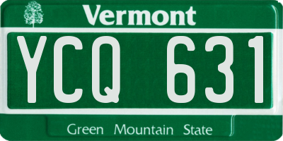 VT license plate YCQ631