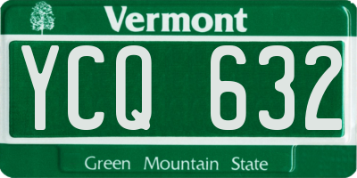 VT license plate YCQ632