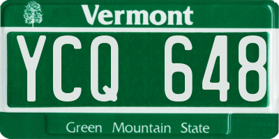 VT license plate YCQ648