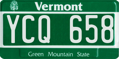 VT license plate YCQ658