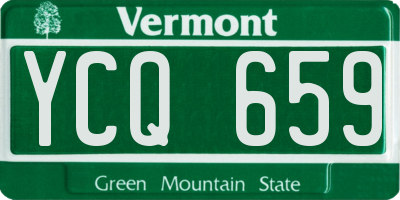 VT license plate YCQ659